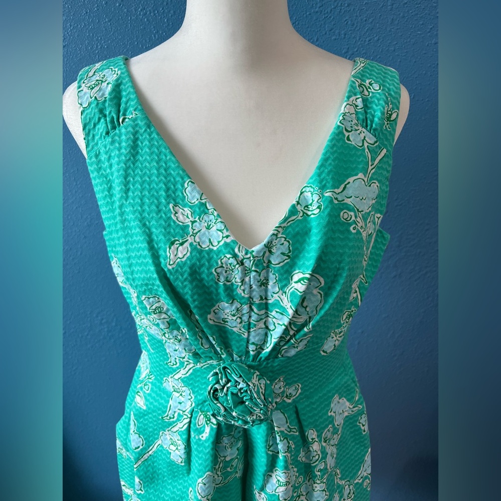 Lilly Pulitzer Parker Mini Dress Birds and the Bees Print in Lagoon  Size 6 - Picture 3 of 7